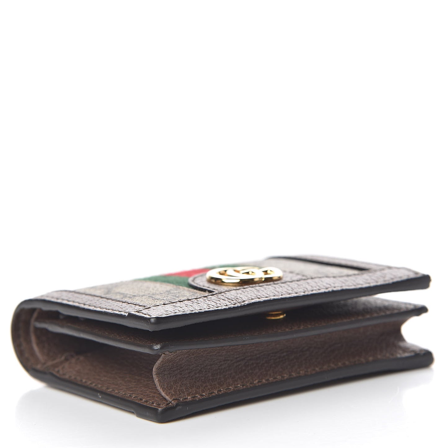 GG Supreme Monogram Web Ophidia Card Case Beige New Acero