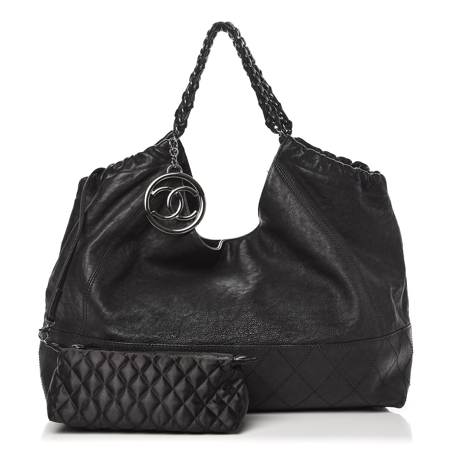 Chanel Distressed Caviar XL Coco Cabas Black 3 of 14