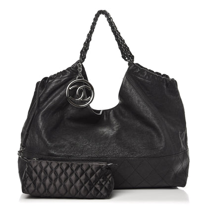 Chanel Distressed Caviar XL Coco Cabas Black 3 of 14