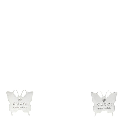 Gucci Sterling Silver Trademark Butterfly Stud Earrings 1 of 4