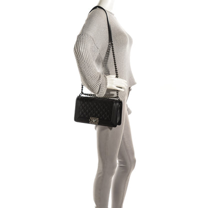 Chanel Caviar Quilted Medium Boy Flap Black 2 of 8