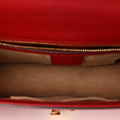 Gucci Calfskin Small Sylvie Shoulder Bag Hibiscus Red 5 of 10