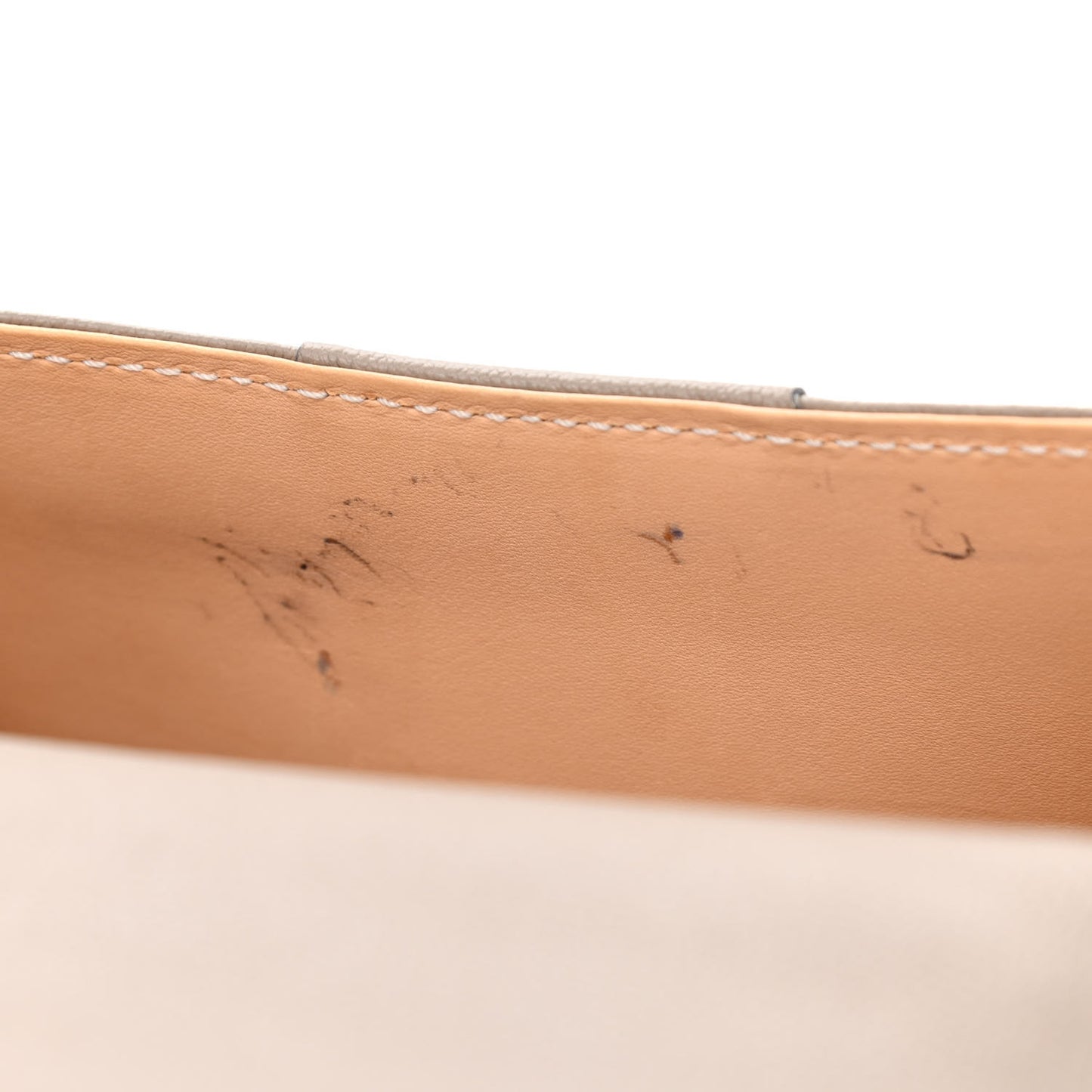 Grained Rodeo Calfskin Surpique Mini Brillant Satchel Tourterelle Ivory