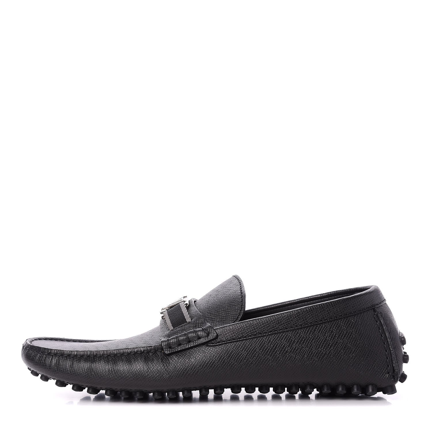 Louis Vuitton Taiga Hockenheim Moccasin Loafers 8 Black 1 of 10