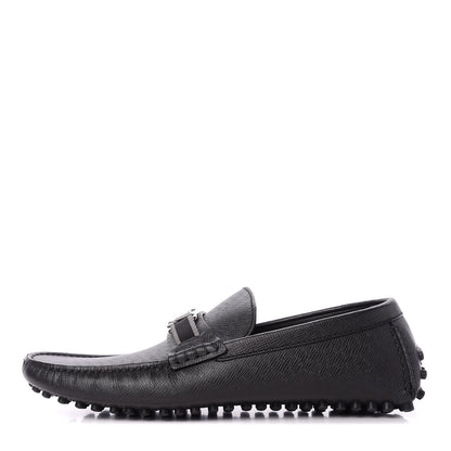 Louis Vuitton Taiga Hockenheim Moccasin Loafers 8 Black 1 of 10