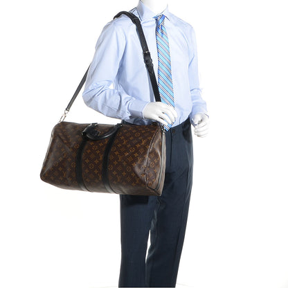Louis Vuitton Monogram Macassar Keepall Bandouliere 45 2 of 7