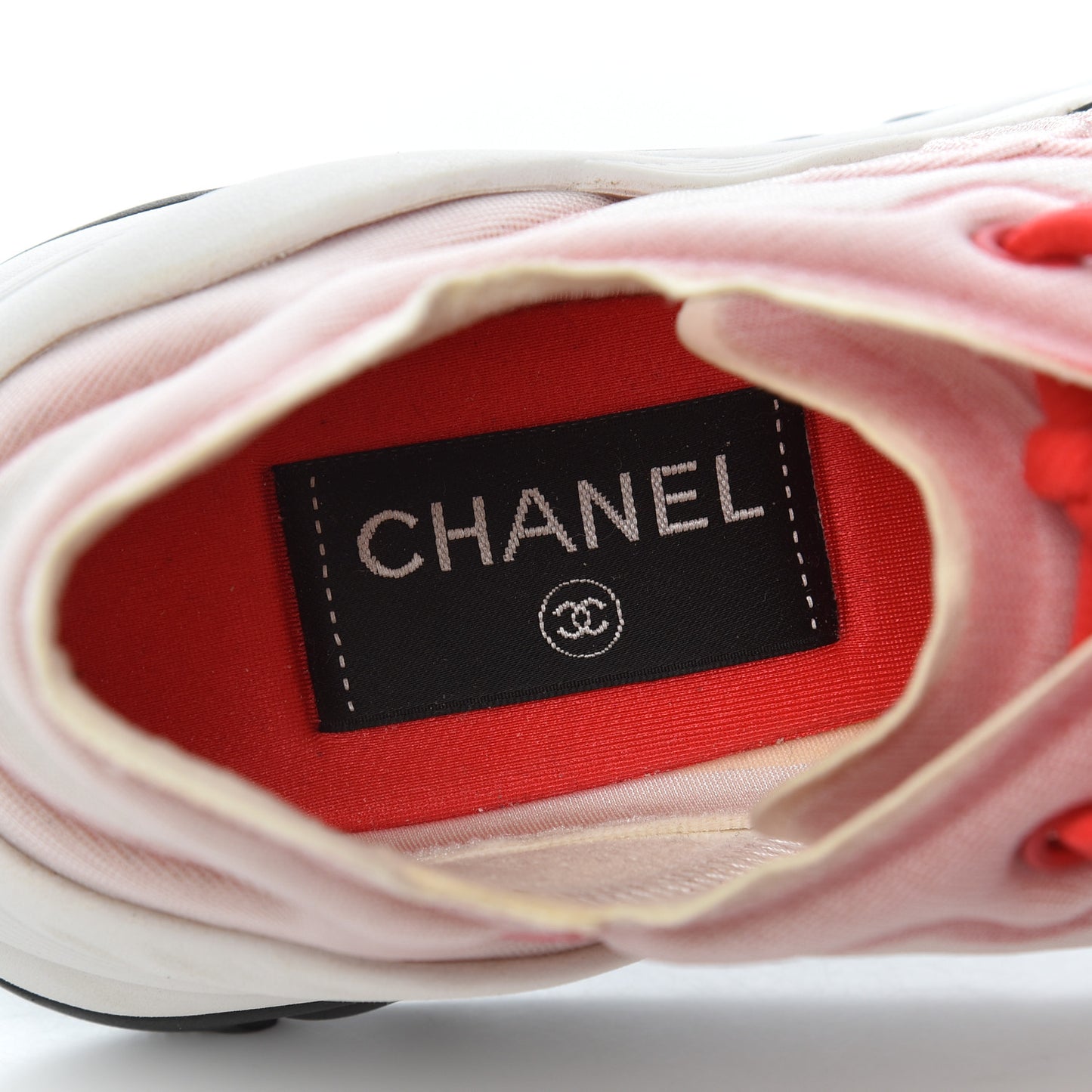 Lycra Fabric CC Sneakers 37.5 White Red