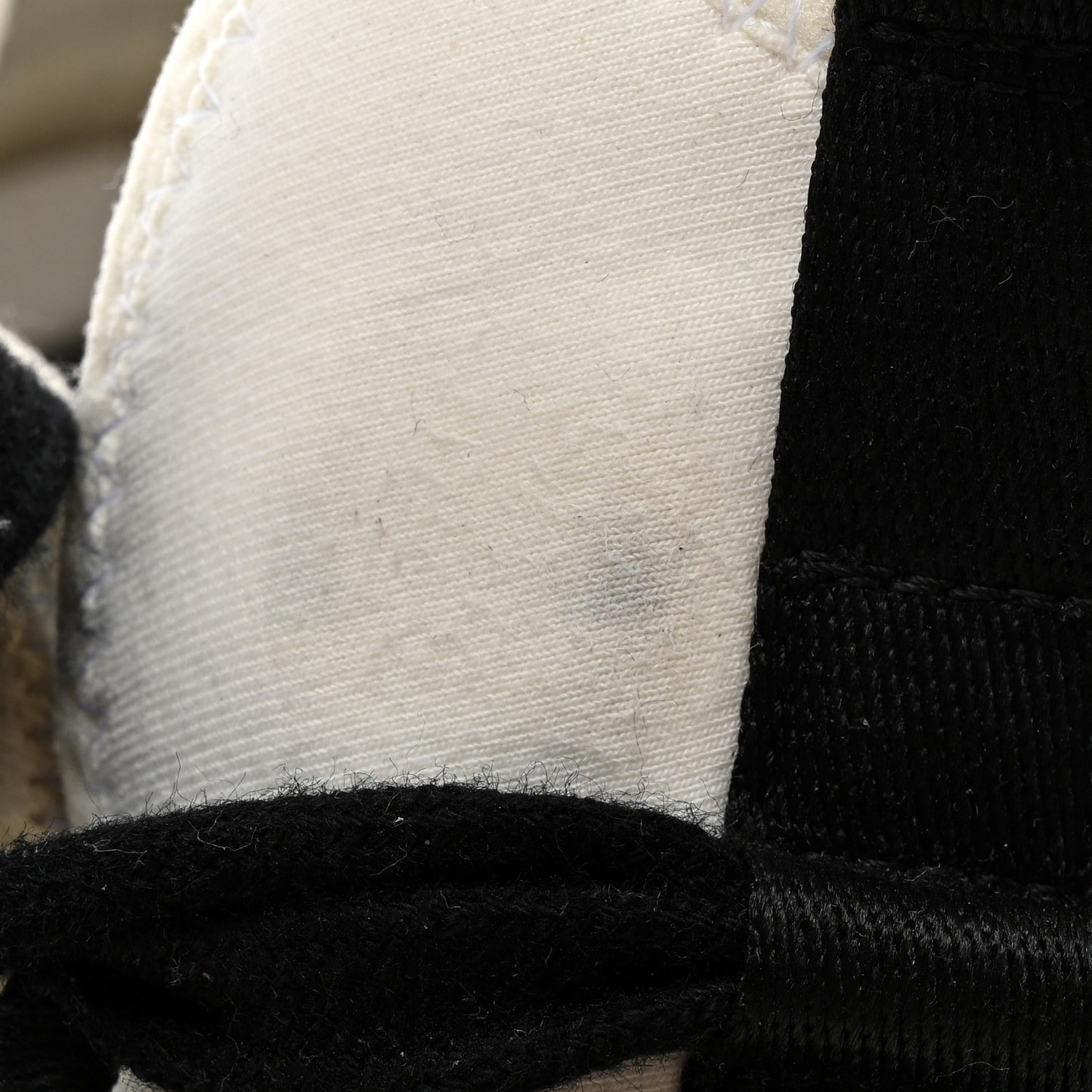 Velvet Calfskin Mixed Fibers CC Sneakers 38 Ivory Black