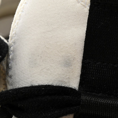Chanel Velvet Calfskin Mixed Fibers CC Sneakers 38 Ivory Black 8 of 9