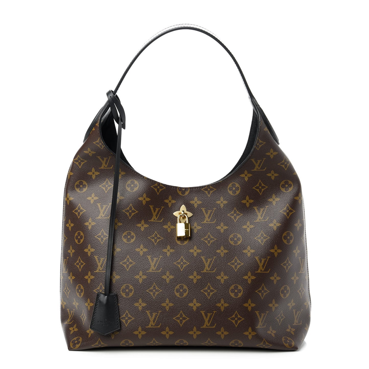Monogram Flower Hobo Black