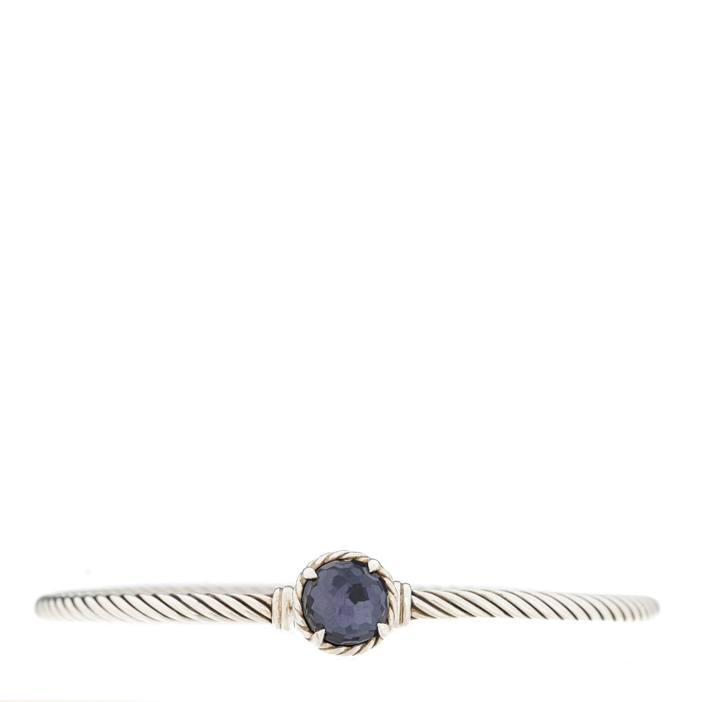 Sterling Silver Black Orchid 3mm Chatelaine Bracelet