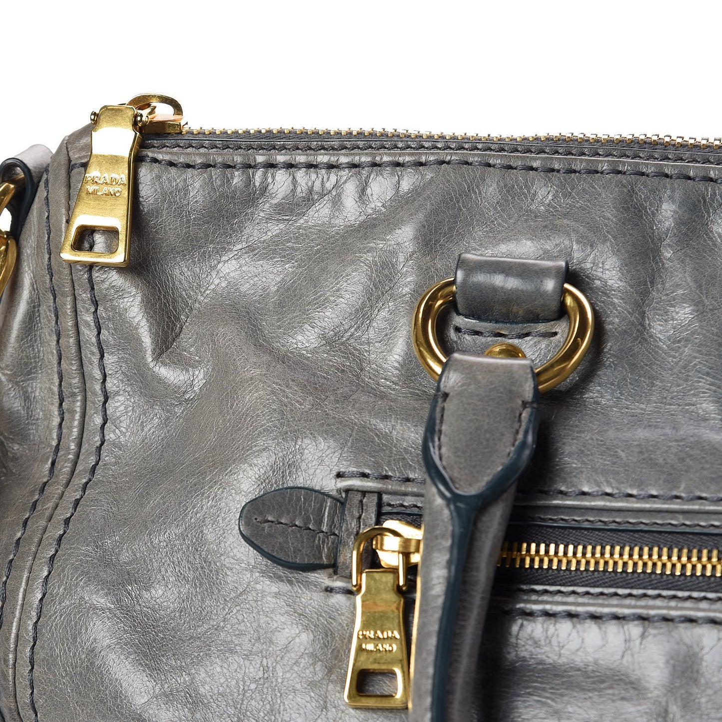 Vitello Shine Shopping Satchel Avio