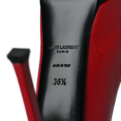 Saint Laurent Vernigolf Tribtoo Platform 80 Pumps 36.5 Red 10 of 10