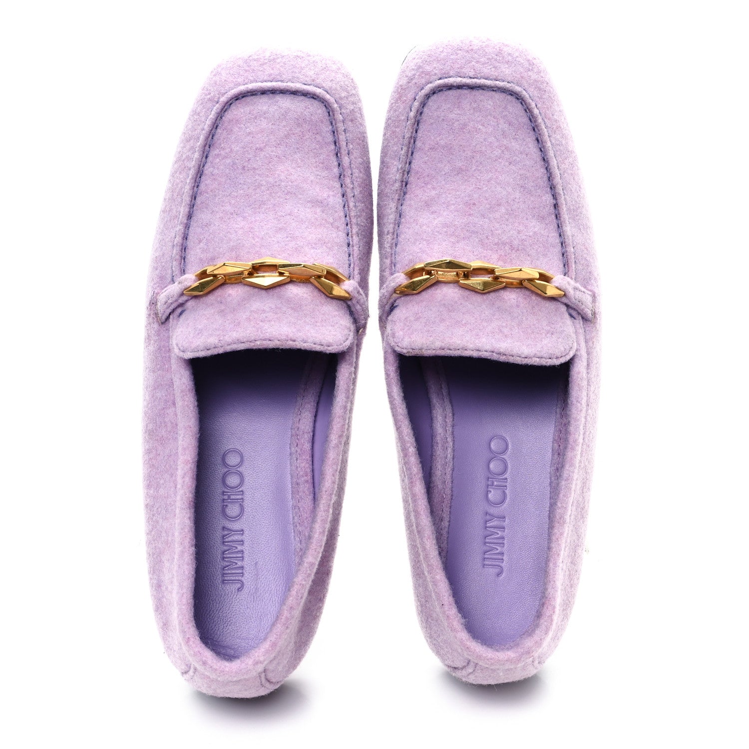 Jimmy Choo Flannel Diamond Tilda Loafers 41 Wisteria 2 of 8