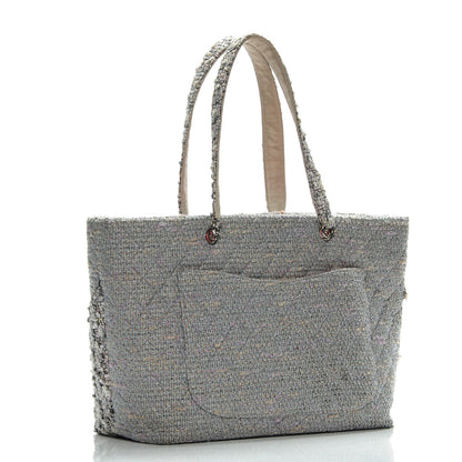 Chanel Tweed Quilted Large Cambon Tote Grey 3 of 9
