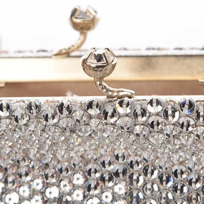 Valentino Garavani Crystal Embellished Clutch Bag Silver 8 of 12