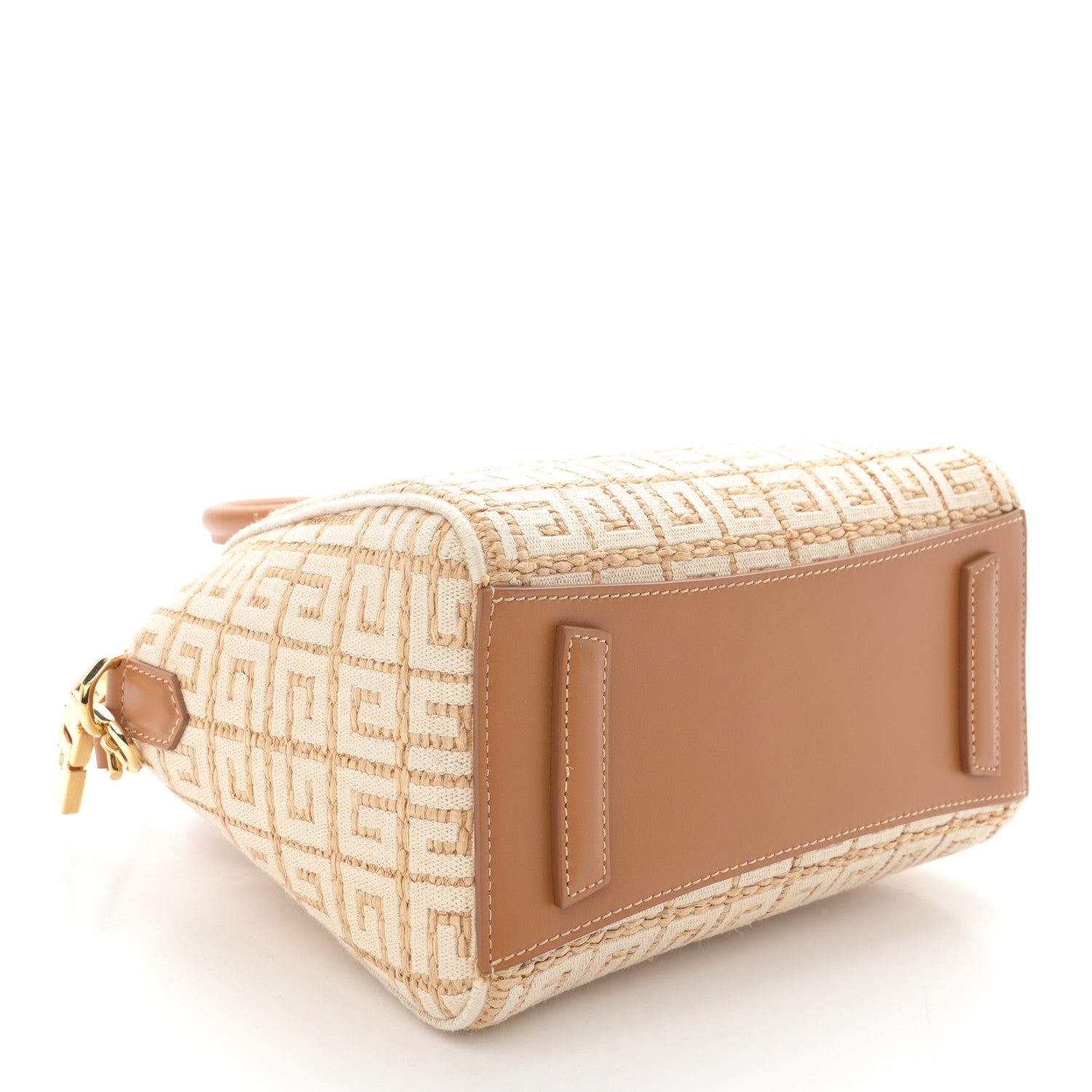 Givenchy Raffia Jacquard Fabric 4G Mini Antigona Beige 4 of 9