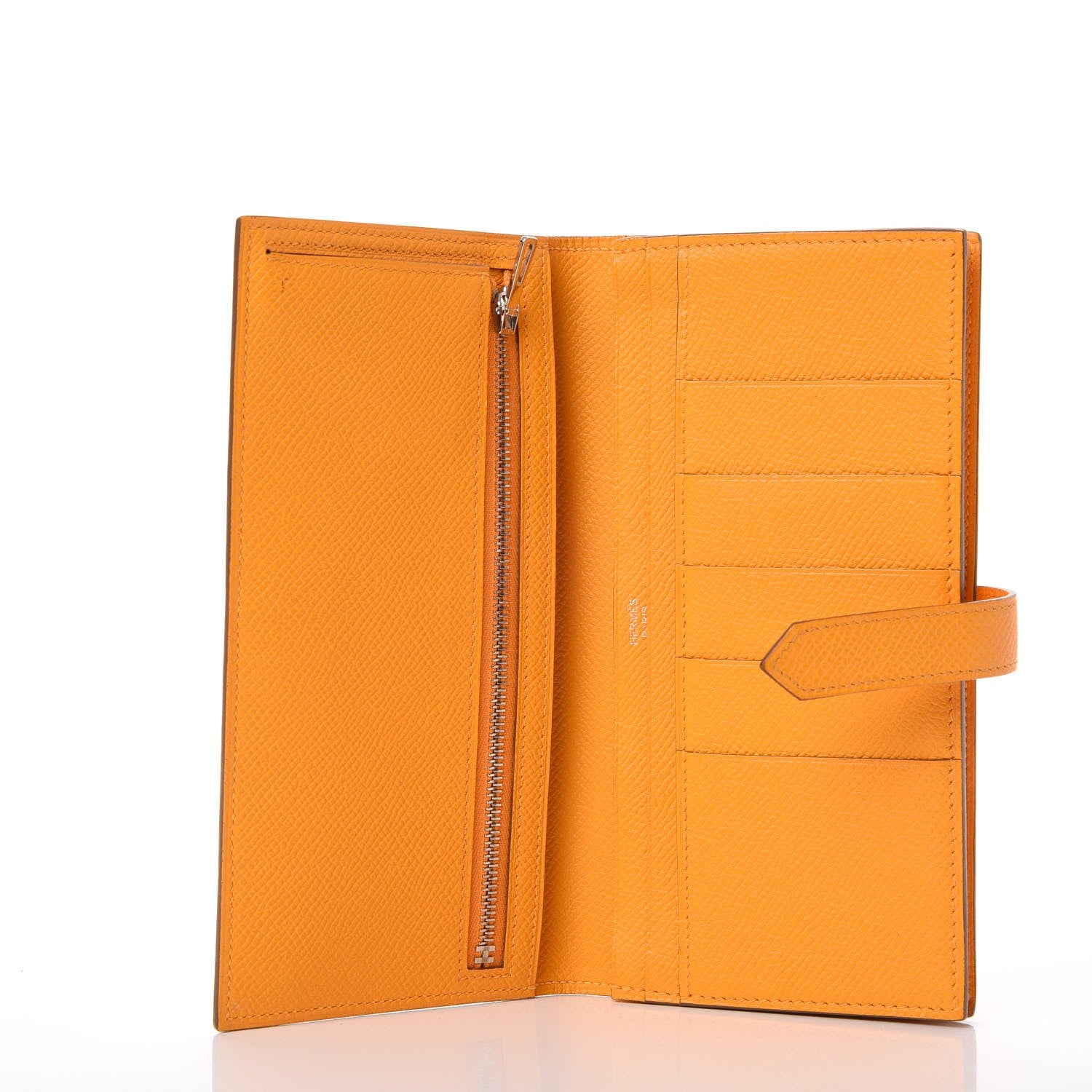 Hermes Epsom Bearn Gusset Wallet Jaune D'Or 5 of 10