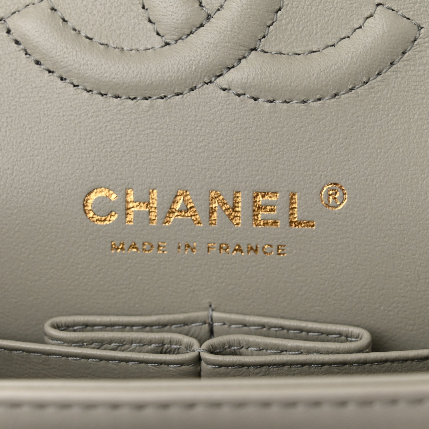 Chanel Lambskin Quilted Small Double Flap Grey 6 of 11