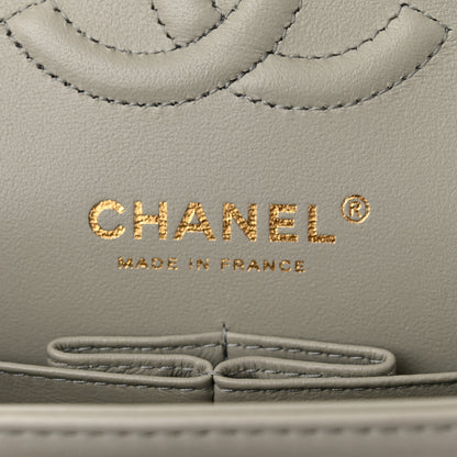 Chanel Lambskin Quilted Small Double Flap Grey 6 of 11