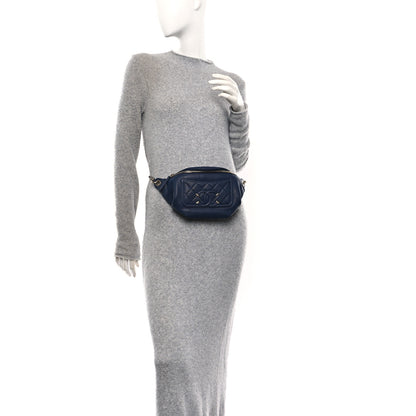 Chanel Caviar Quilted Filigree Waist Bag Blue 2 of 9