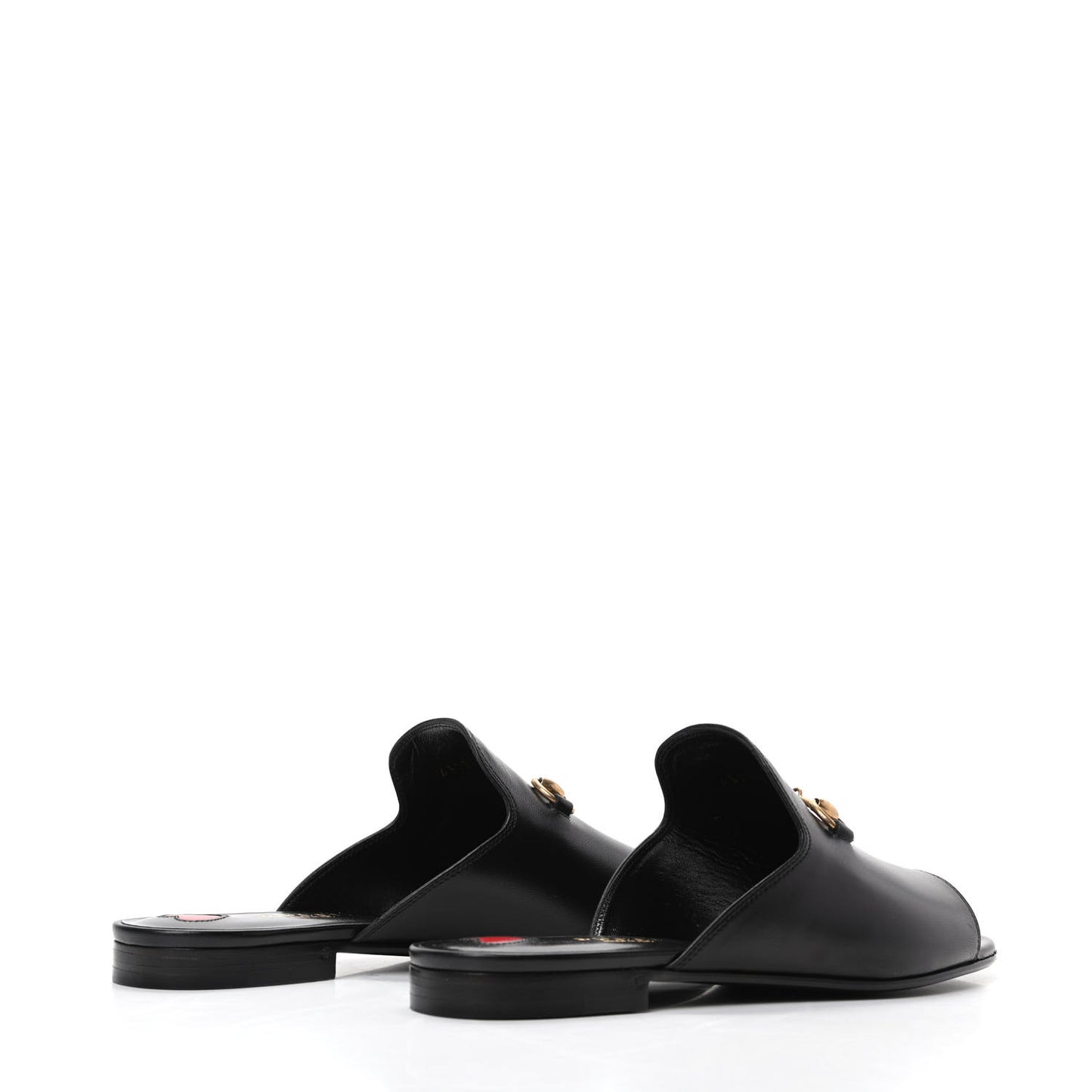Malaga Kid Horsebit Slide Sandals 36 Black