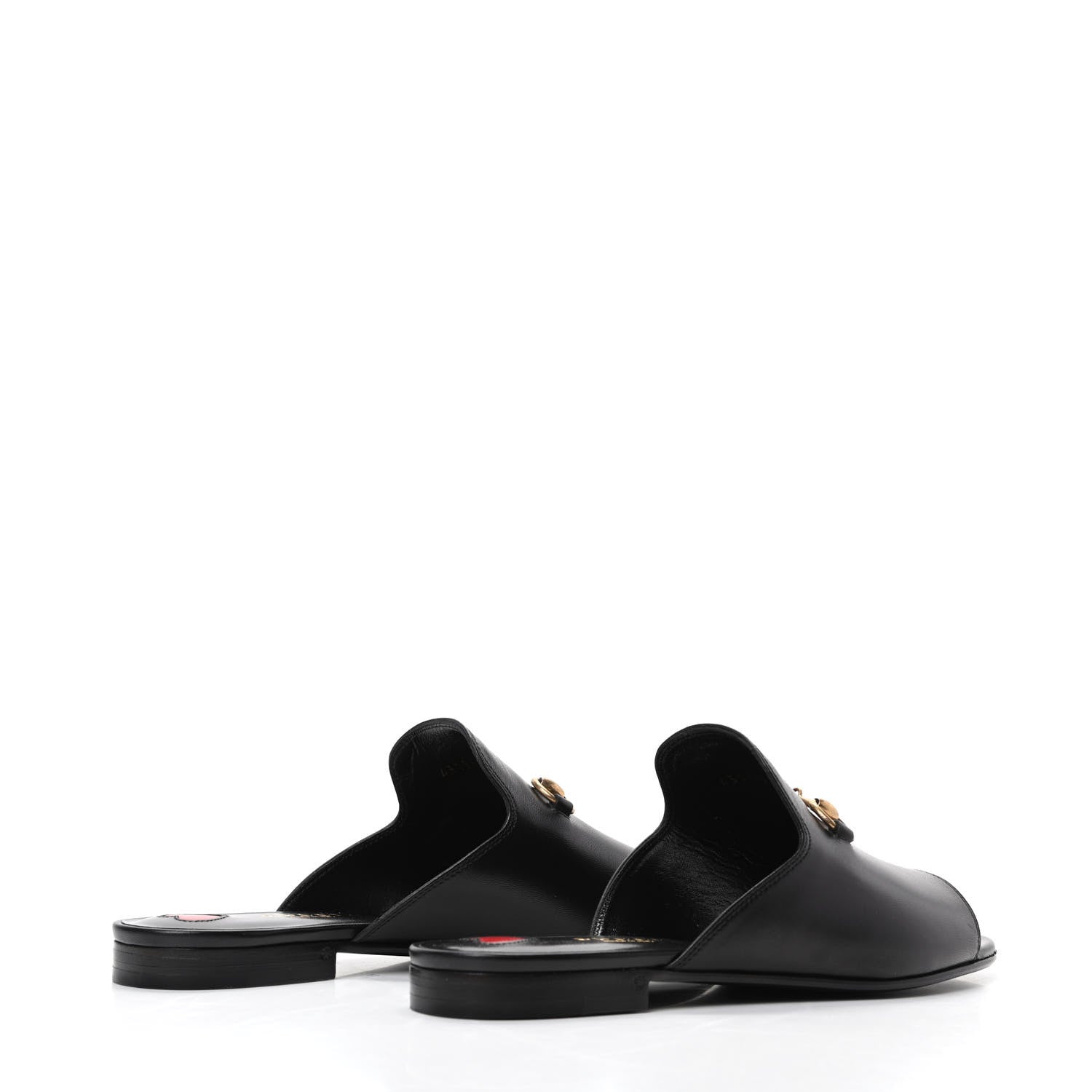 Gucci Malaga Kid Horsebit Slide Sandals 36 Black 4 of 8