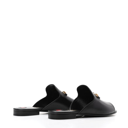 Gucci Malaga Kid Horsebit Slide Sandals 36 Black 4 of 8