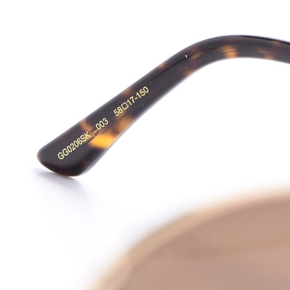 Gucci Web Round Sunglasses GG0206SK Gold 6 of 7