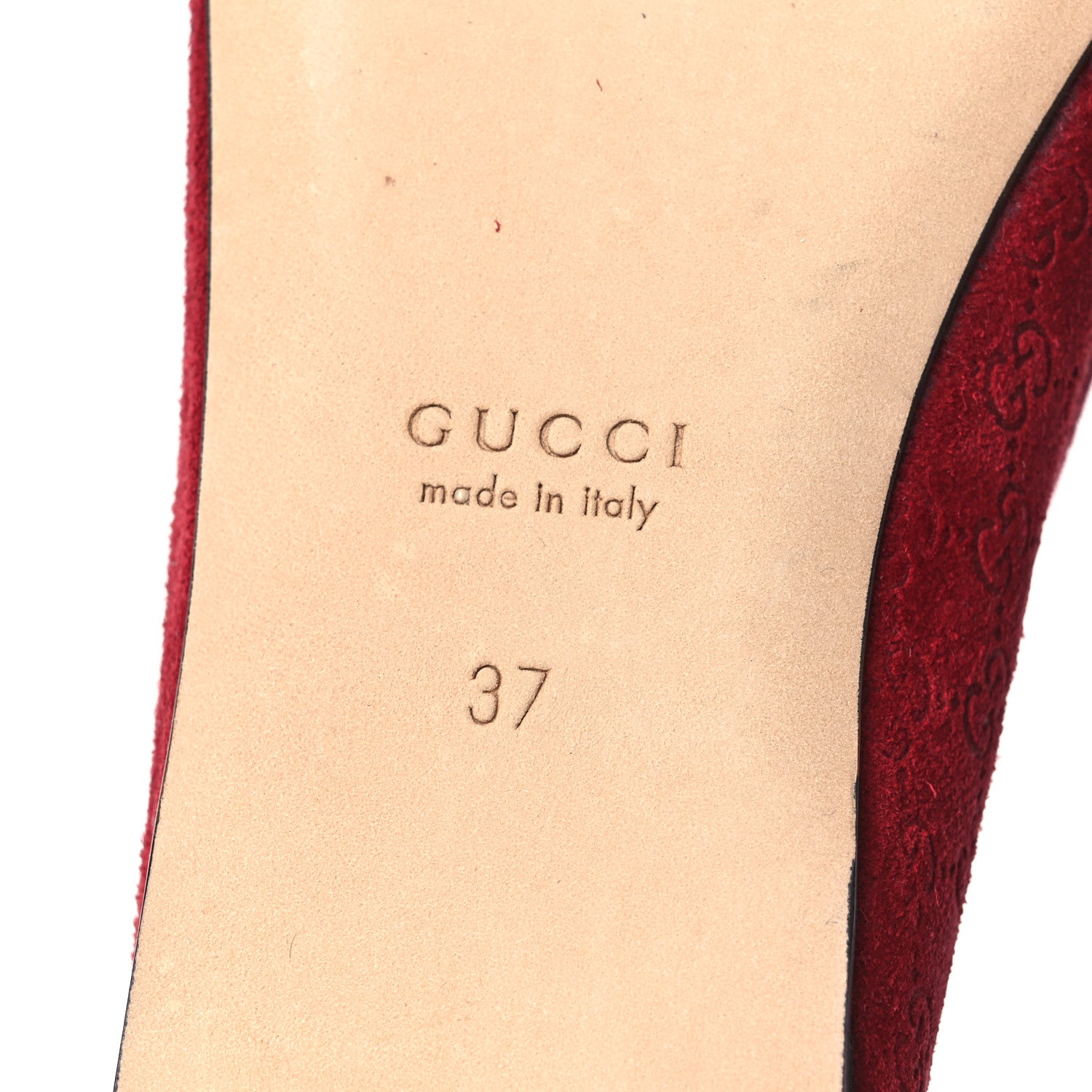 Gucci Suede Micro GG Horsebit Womens Kensington Moccasin Loafers 37  Rosso Ancora 8 of 11