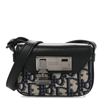 Christian Dior Oblique Smooth Calfskin Nano Pouch Beige Black 1 of 11
