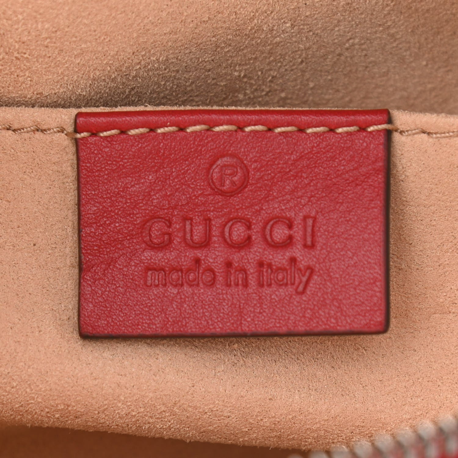 Gucci Calfskin Matelasse GG Marmont Belt Bag 85 34 Hibiscus Red 6 of 11