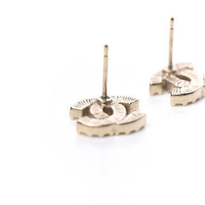 Chanel Crystal CC Earrings Gold 4 of 5