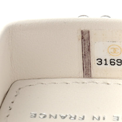 Chanel Patent Goatskin Quilted Clutch With Chain White 8 of 9