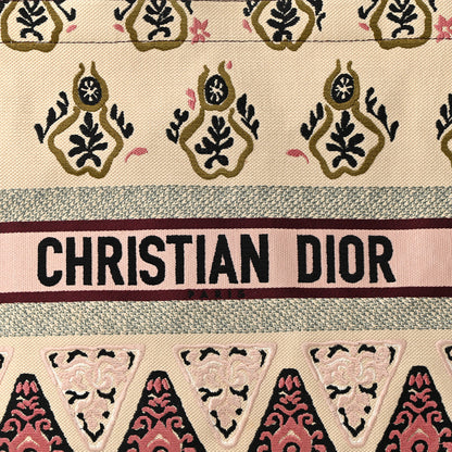 Christian Dior Canvas Embroidered Geometric Book Tote Multicolor 8 of 13