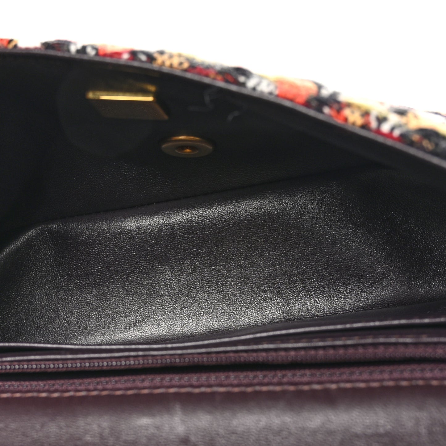 Tweed Quilted Metiers D'Art Mini Rectangular Flap Red Yellow Multicolor