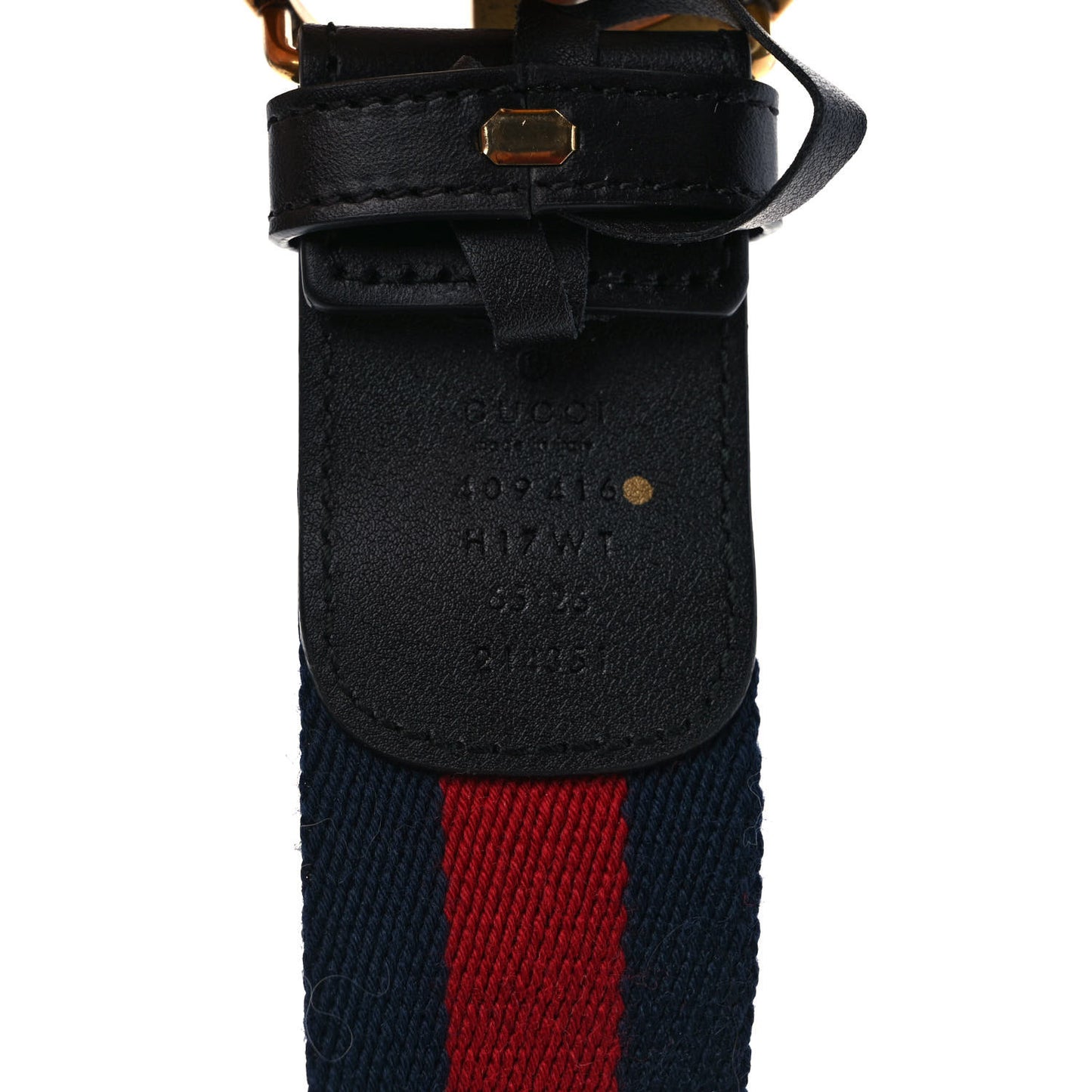 Nylon Calfskin Double G Web 40mm Belt 65 26 Blue Red Black