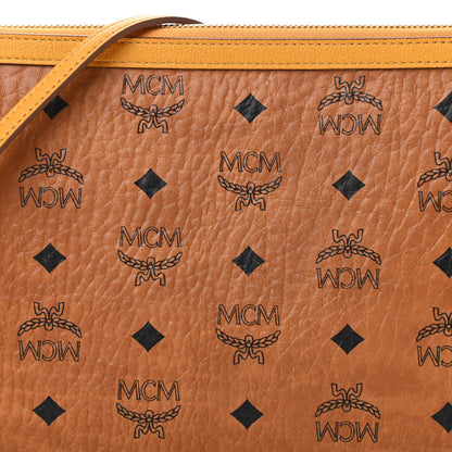 MCM Visetos Medium Crossbody Pouch Cognac Yellow 9 of 11