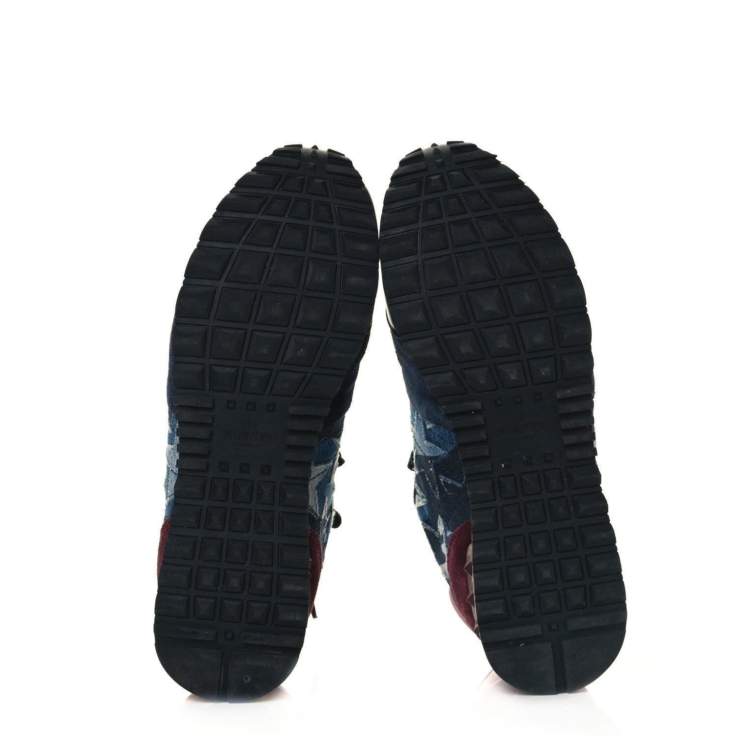 Valentino Garavani Denim Suede Camustars Womens Rockrunner Sneakers 39.5 Multicolor 6 of 8