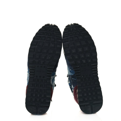 Valentino Garavani Denim Suede Camustars Womens Rockrunner Sneakers 39.5 Multicolor 6 of 8