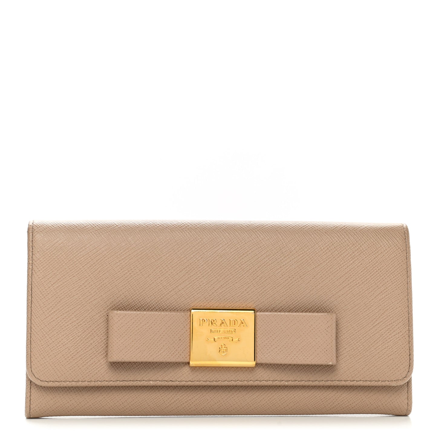 Saffiano Bow Continental Wallet Cammeo