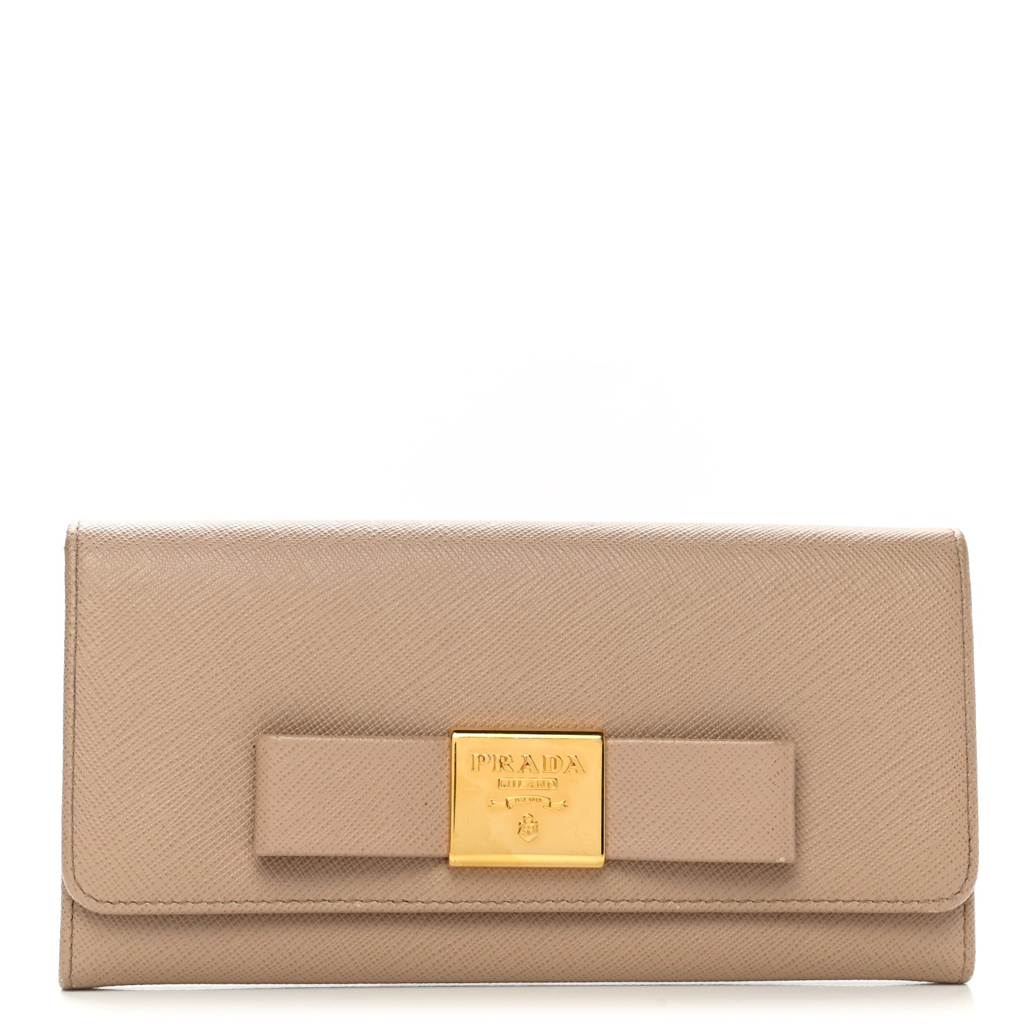 Prada Saffiano Bow Continental Wallet Cammeo 1 of 8