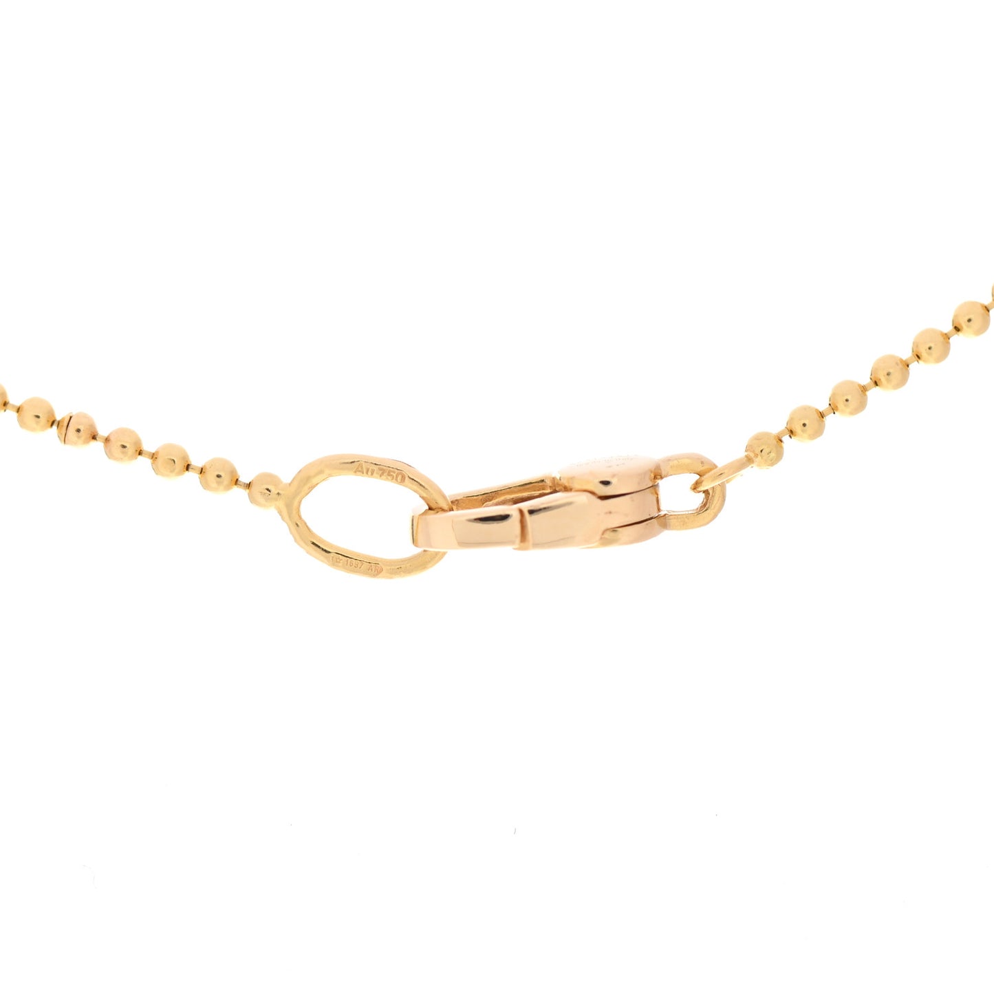 18K Yellow Gold Running GG Pendant Necklace