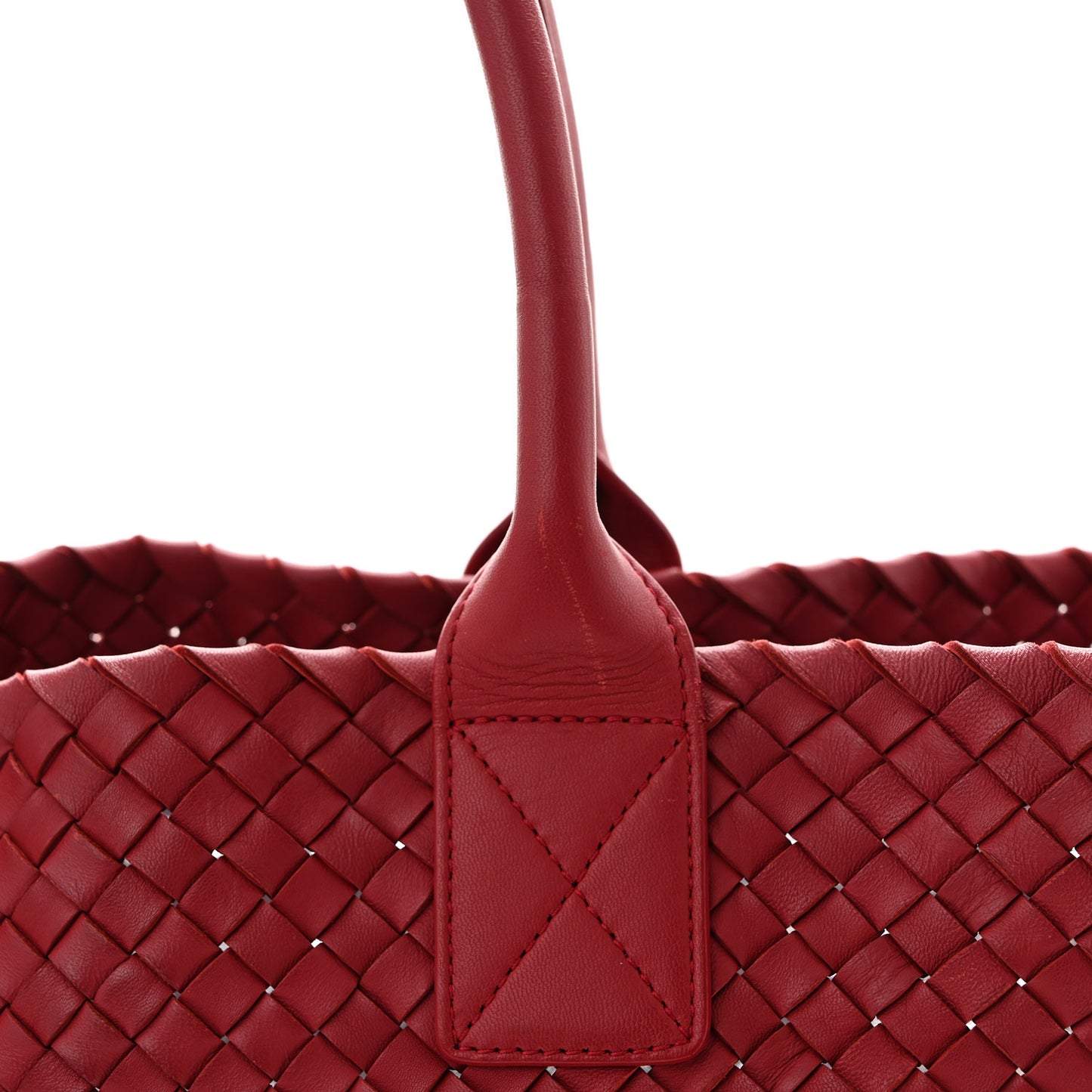 Lambskin Intreccio Medium Cabat Rust