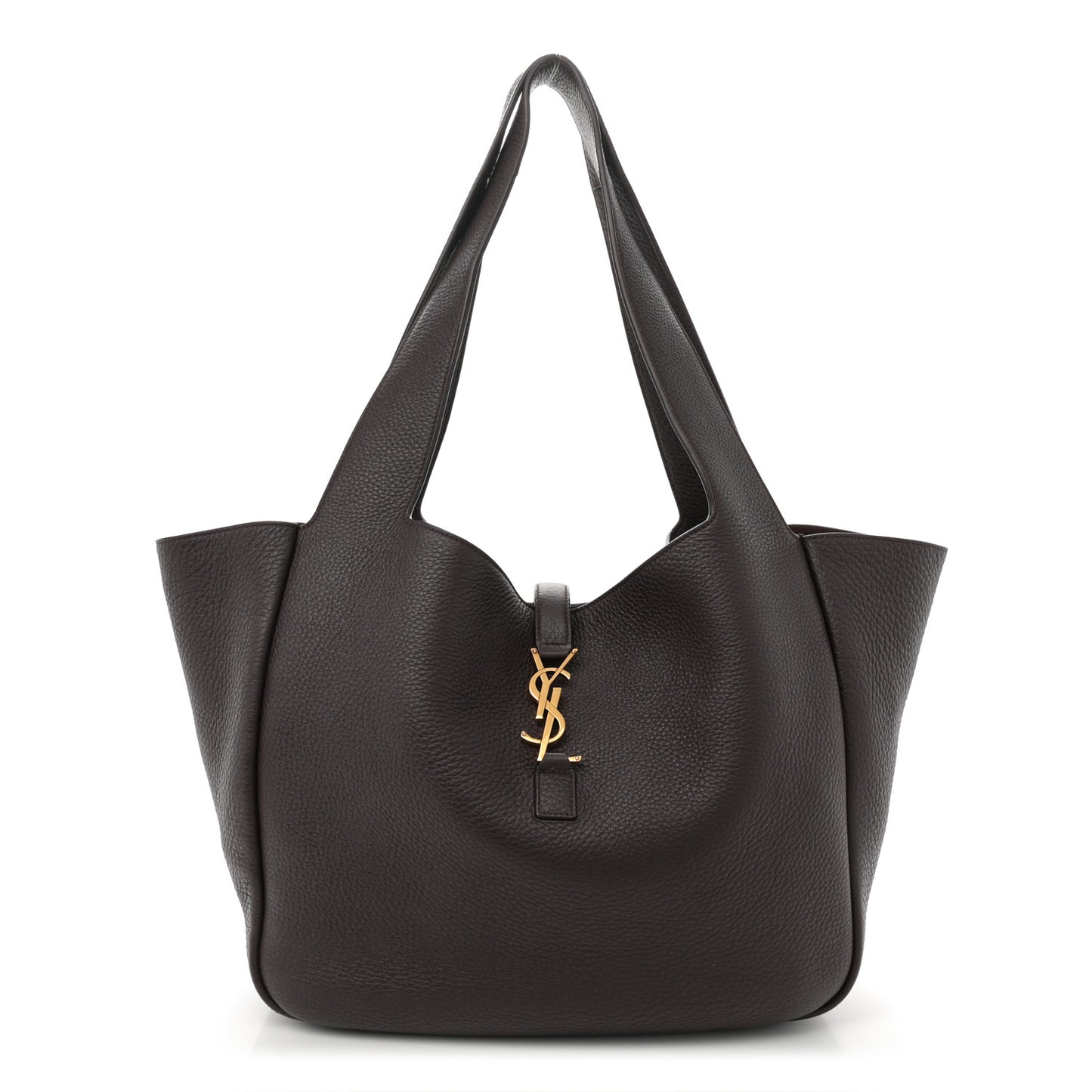 Grained Deerskin Bea Tote Marron Fonce