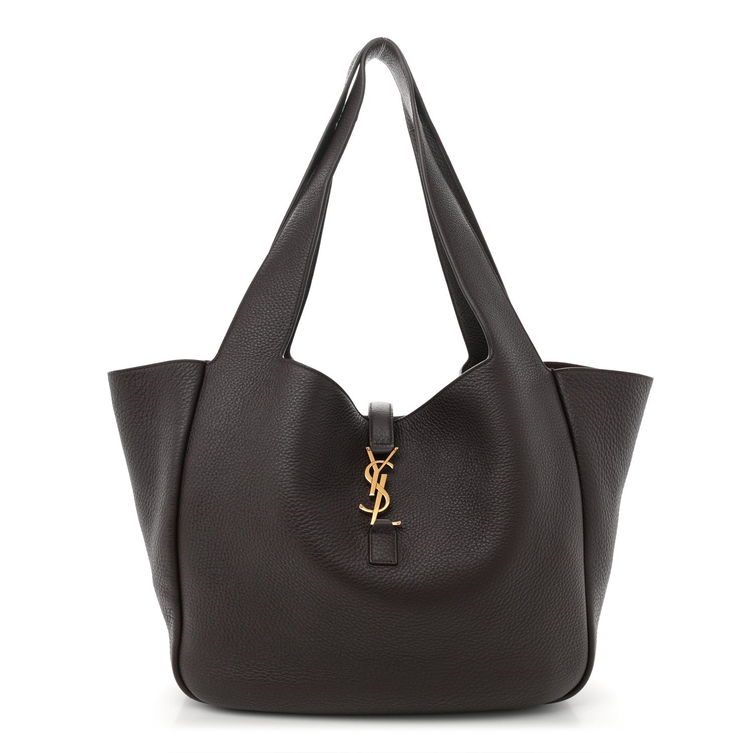 Saint Laurent Grained Deerskin Bea Tote Marron Fonce 1 of 11