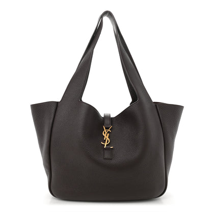 Saint Laurent Grained Deerskin Bea Tote Marron Fonce 1 of 11