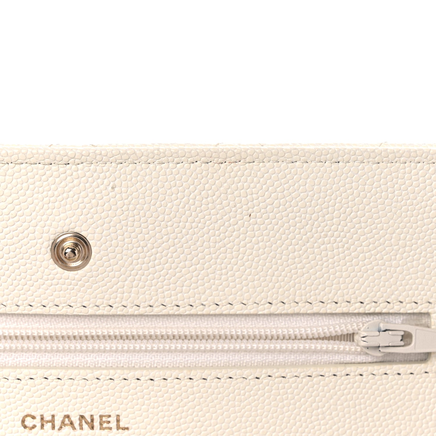 Chanel Caviar Quilted Wallet On Chain WOC White 13 of 20