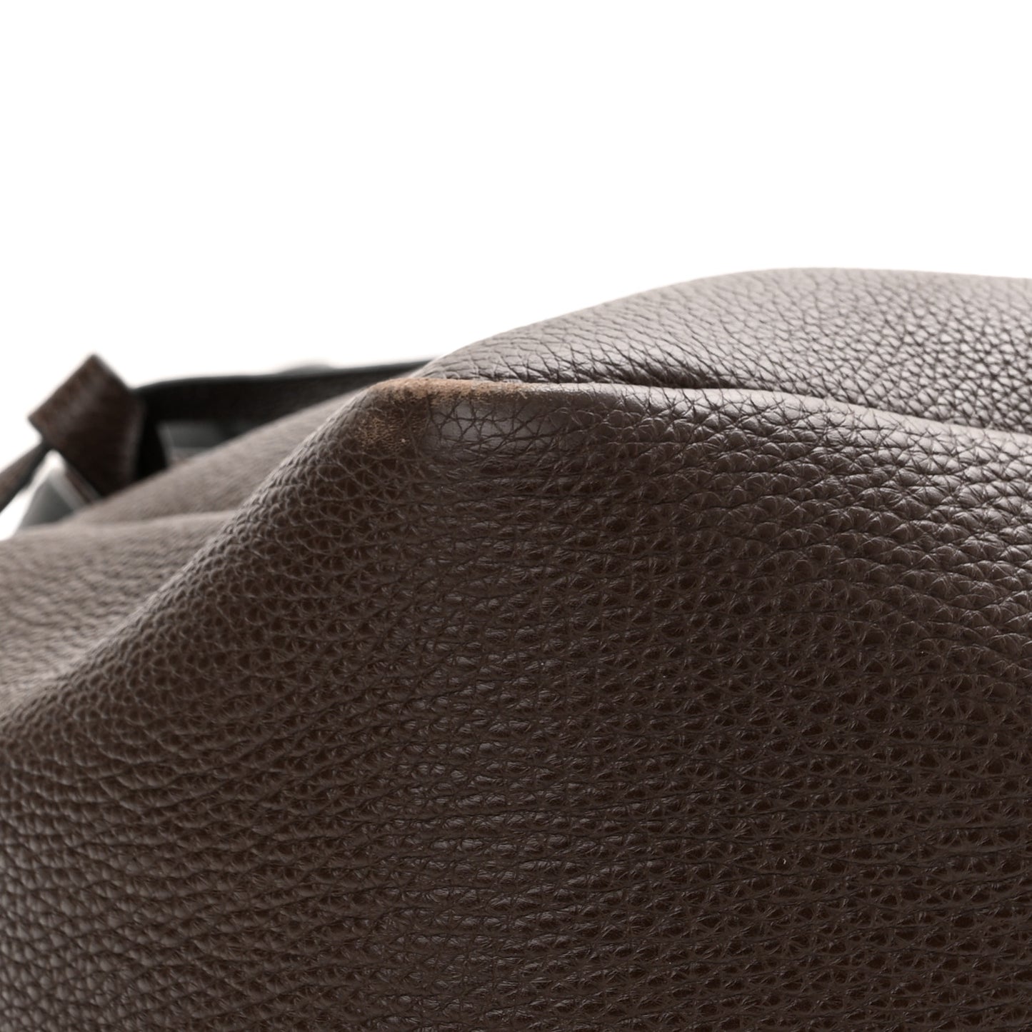 Vitello Daino Drawstring Bag Brown