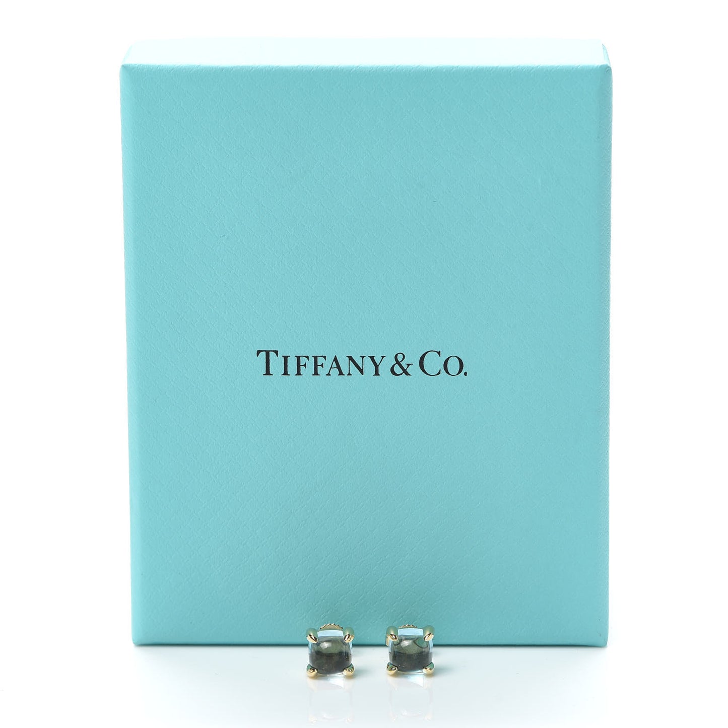 18K Yellow Gold Blue Topaz Paloma Picasso Sugar Stacks Earrings
